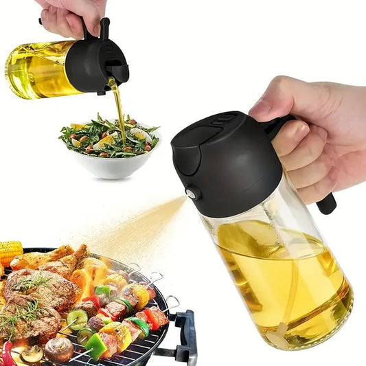 Multipurpose Oil Sprayer and Dispenser Glass Jug with lock system (500 ML).