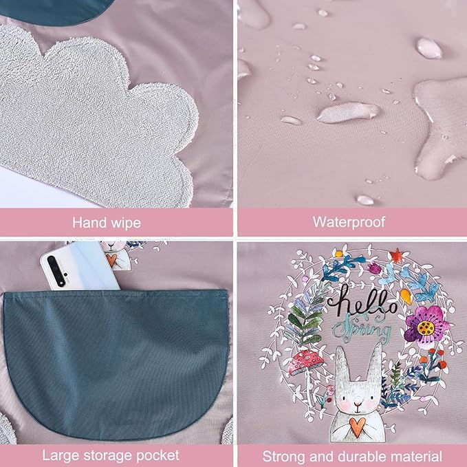 Kitchen Apron with Hand-Wiping, Waterproof & Big Front Pocket