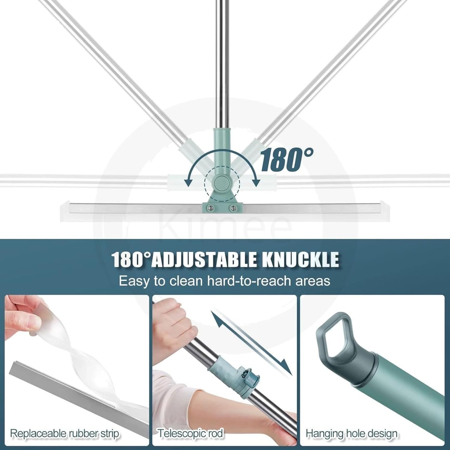 180° Rotating Multipurpose Silicone Blade Wiper-.g