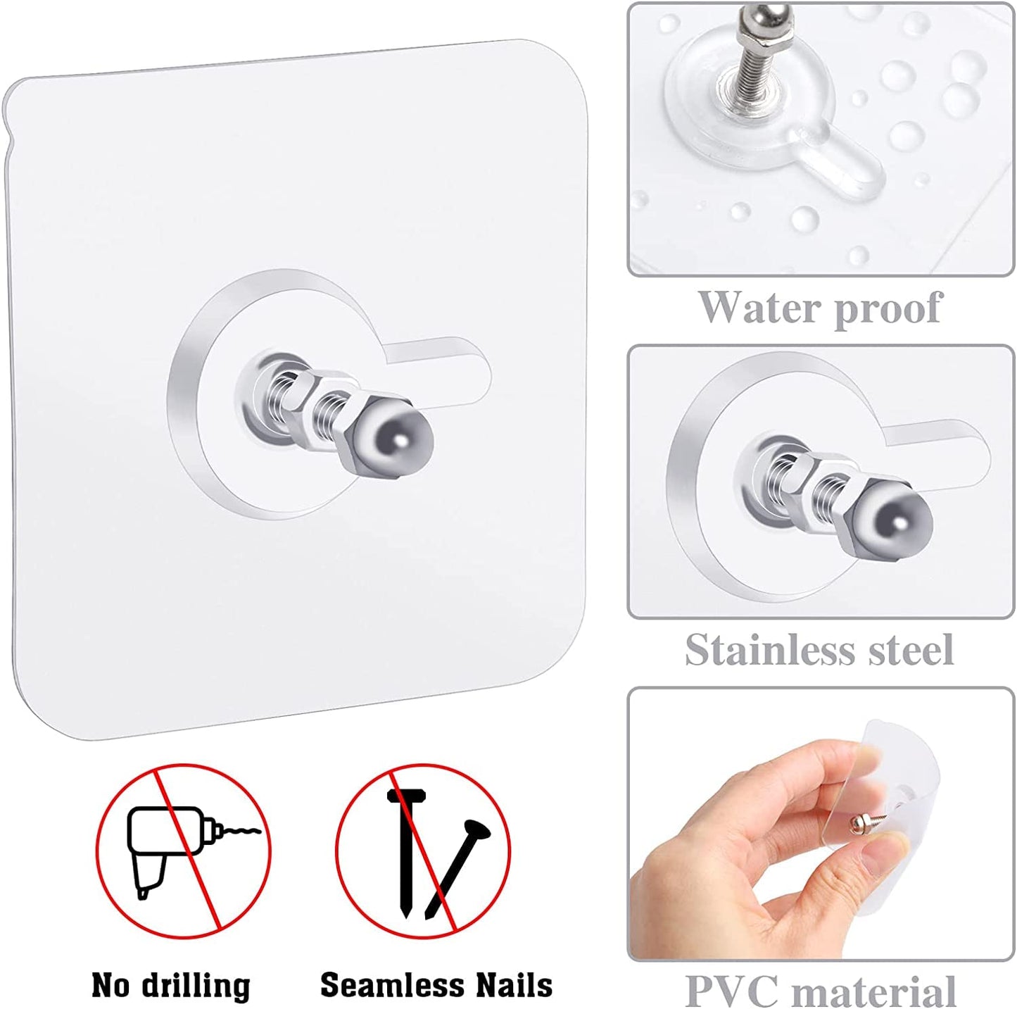 5 Pieces Adhesive wall Hooks Free