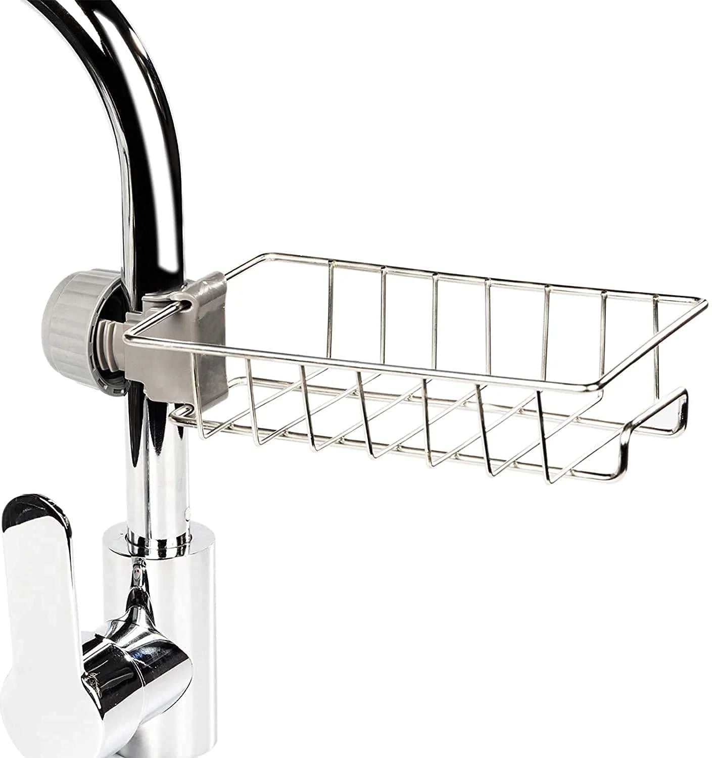 Kitchen Steel Sink Organizer - Get Free 3 Non-Scratch Dish Wash Cloth (worth 199/-)