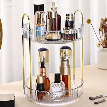 360° Makeup Organizer Carousel – Multipurpose Makeup Storage Rack for Vanity: f