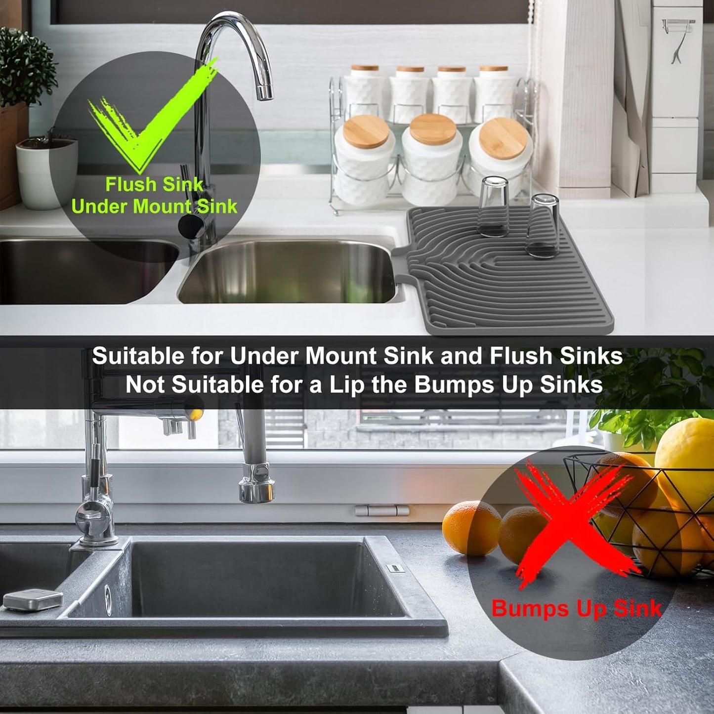 Silicone Kitchen Dish Drain Mat (40 × 30 cm)- f