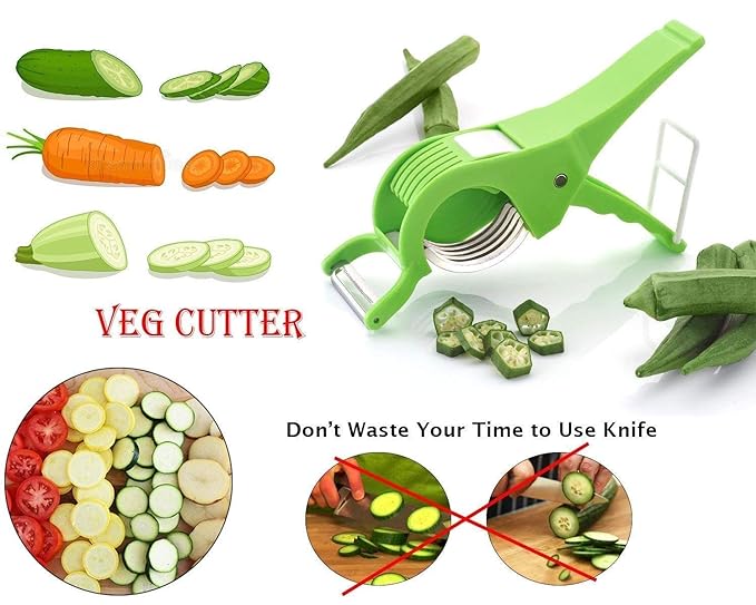 Kitchen Cutter Combo🔥- 5 Blade Scissors + Vegetable Cutter