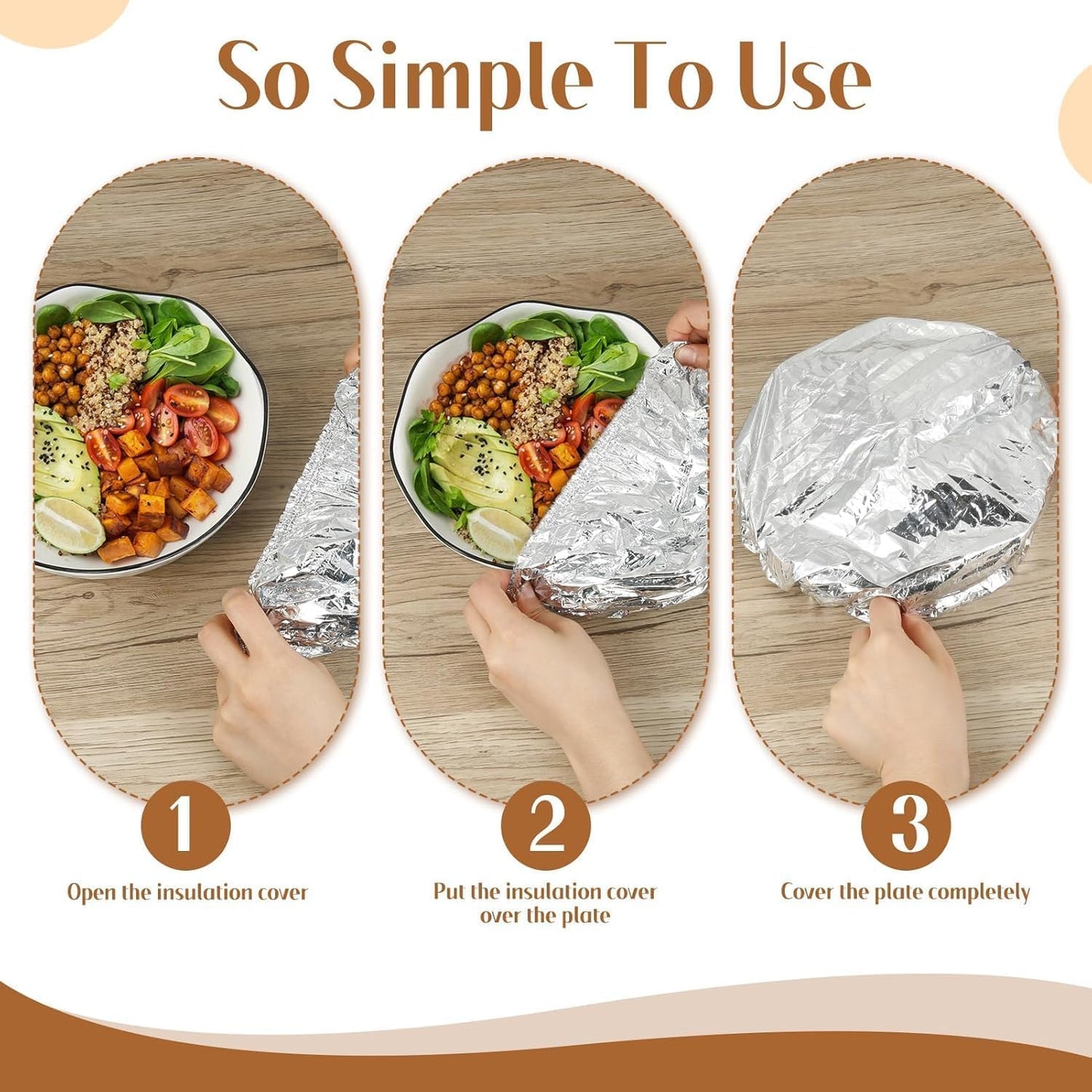 Aluminium Food Cover Foil Wraps- Stretchable & Reusable-.g
