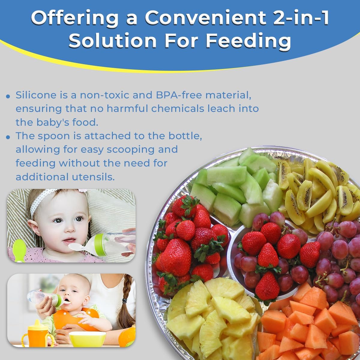 Baby Feeder Bottle- Squeeze and Sip g.