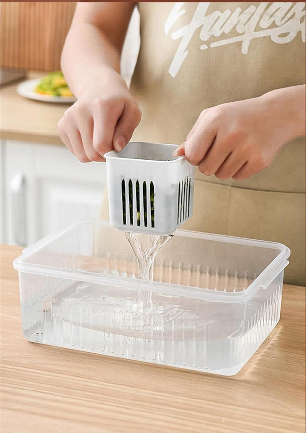 6 Section Fridge/kitchen Storage Container- Maintains Freshness g