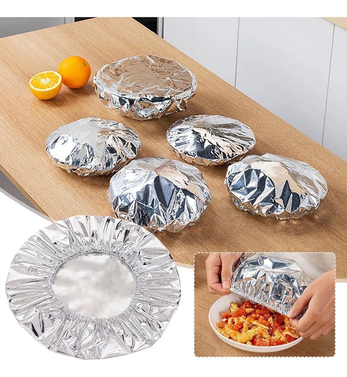 Aluminium Food Cover Foil Wraps- Stretchable & Reusable-.g