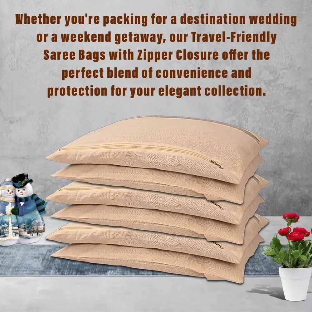 Premium Cotton Saree Covers with ZIP Lock-.g