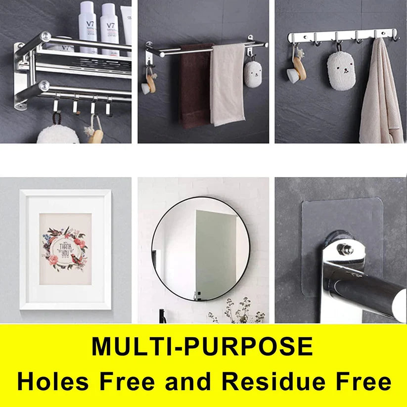 Adhesive Wall Hooks, No-Drilling Waterproof Screw for Hanging