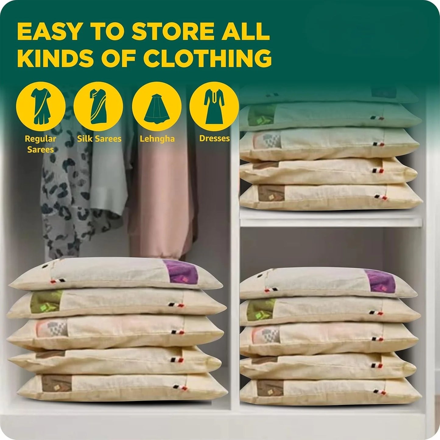 Premium Cotton Saree Covers with ZIP Lock-.g