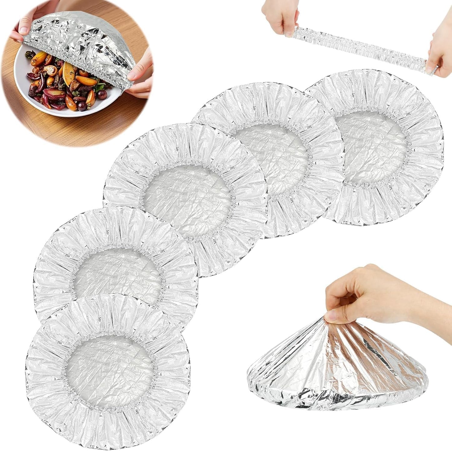 Aluminium Food Cover Foil Wraps- Stretchable & Reusable-.g