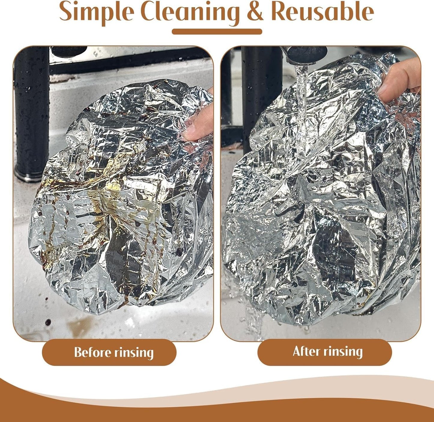Aluminium Food Cover Foil Wraps- Stretchable & Reusable-.g
