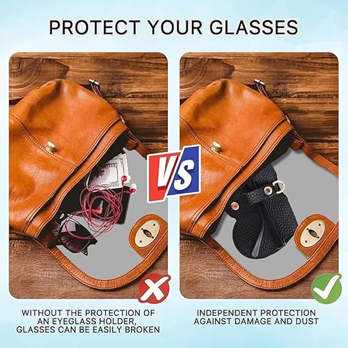 Portable Sunglasses & Eyeglasses Case Pouch – Soft Protective Cover