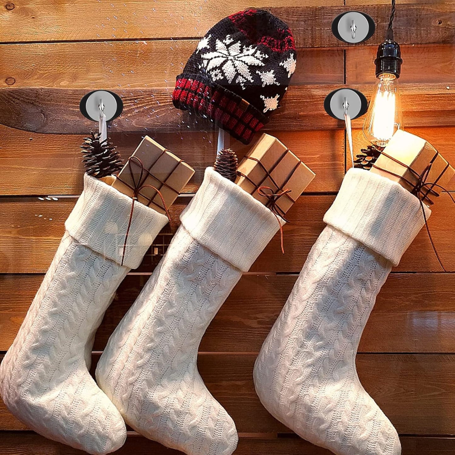 Steel Magnetic Hook – Rust-Resistant, Hanging for Fridge, Garage & Kitchen (Pack of 4)-.g