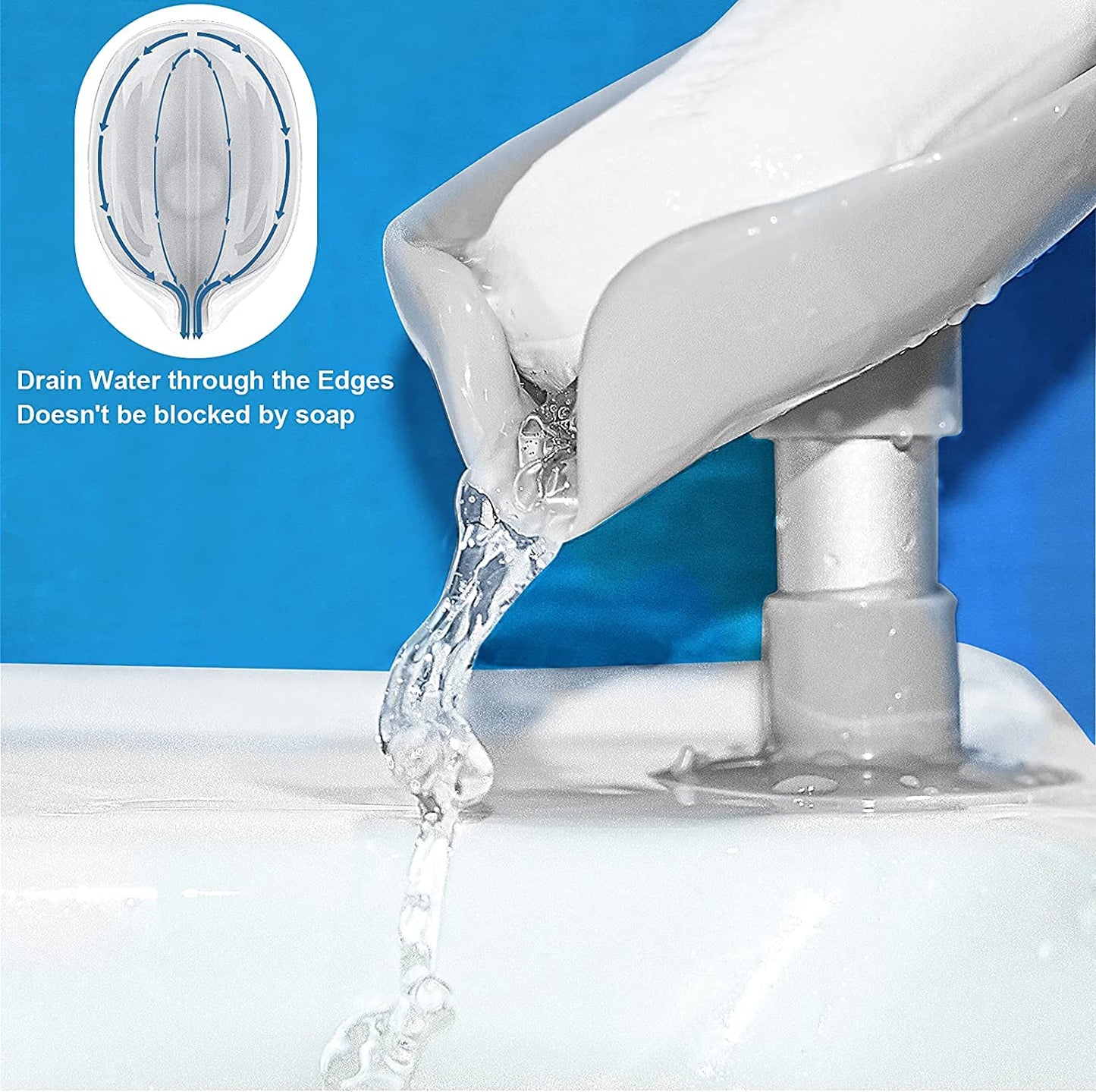 Leaf Shaped Self-Draining Soap Holder with Suction Cup-.g