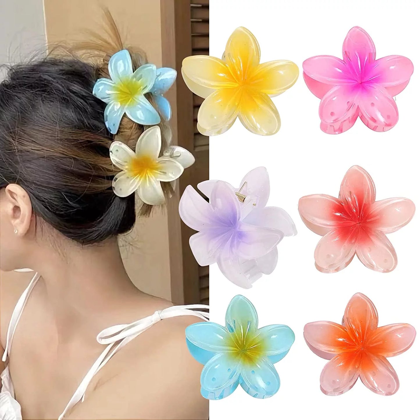 Flower Shape Hair Clips 🌸- Pack of 12