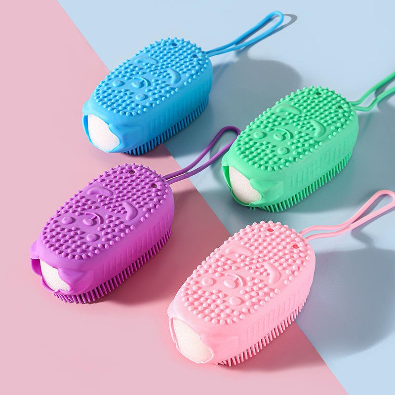 Silicone Body Scrubber with Soap for Shower : f