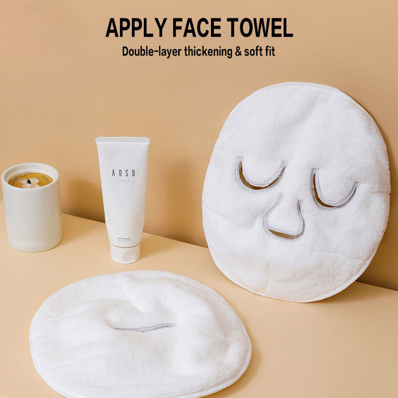Reusable Facial Towel Mask | Hot & Cold Compress Moisturizing Face Mask :f