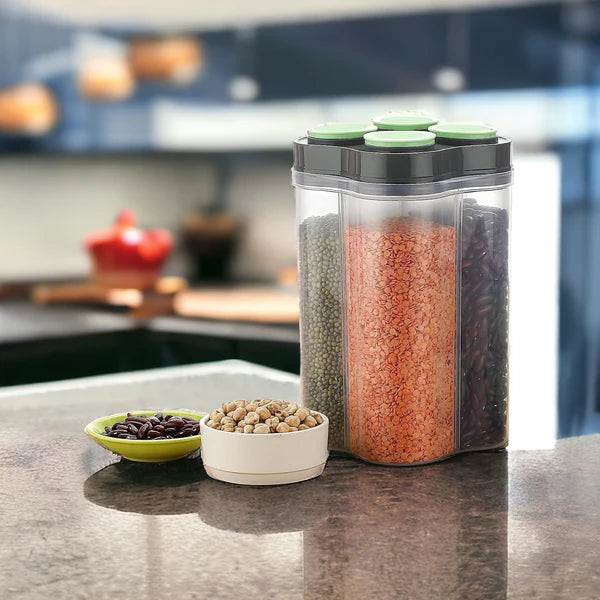 Airtight Transparent 4 Section Container 2500ml