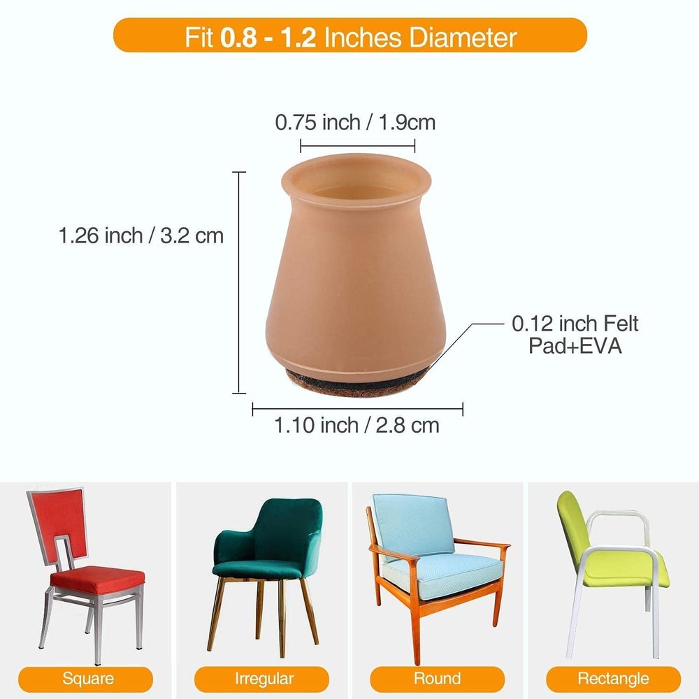 Furniture Leg Caps- Easy movement & No more floor scratches.g