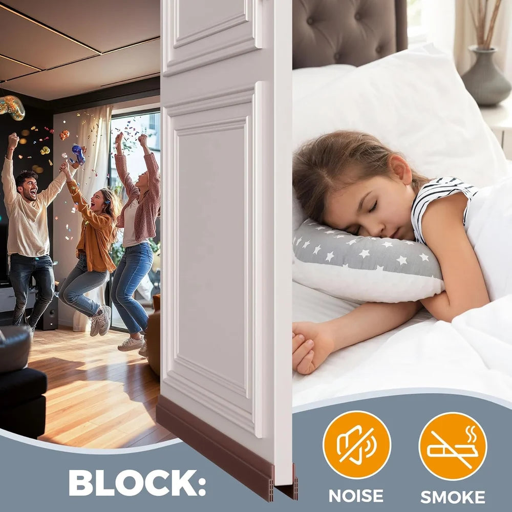 Door Bottom Sealing Strip – Adhesive Gap Protector, Dust & Insect Blocker-g