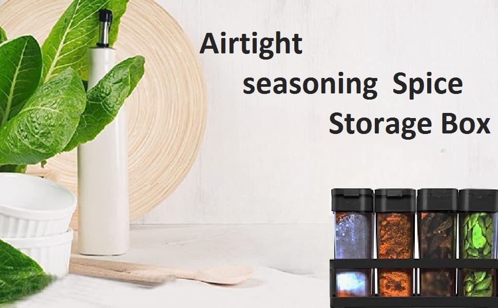 8 Pcs Airtight Masala Box- With organizer