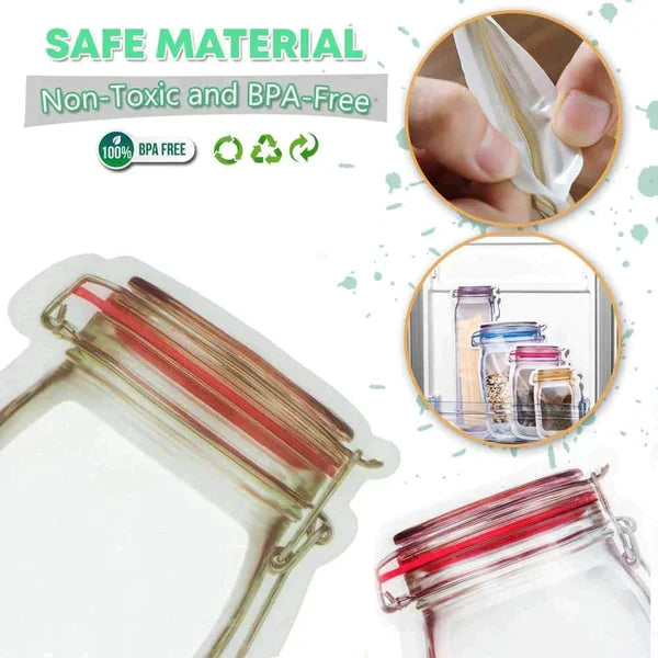 Storage Jars (Airtight)- With Zip Lock- Easy carry and store