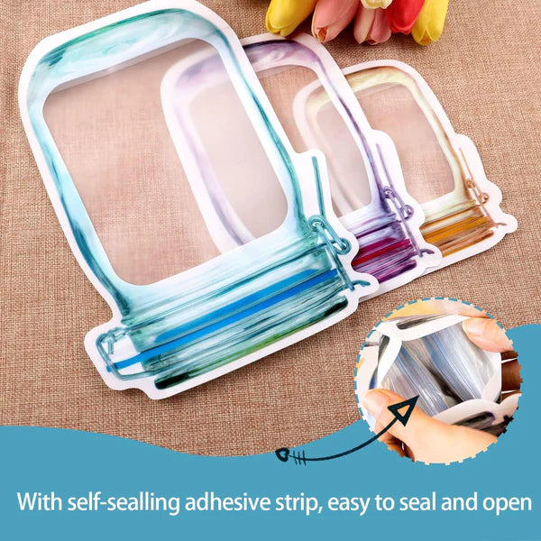 Storage Jars (Airtight)- With Zip Lock- Easy carry and store