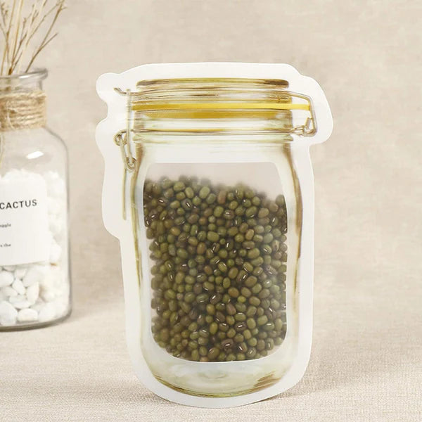 Storage Jars (Airtight)- With Zip Lock- Easy carry and store