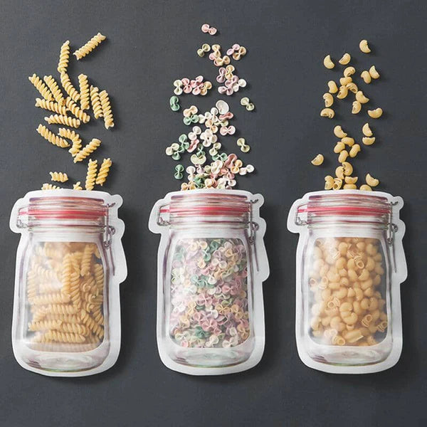 Storage Jars (Airtight)- With Zip Lock- Easy carry and store