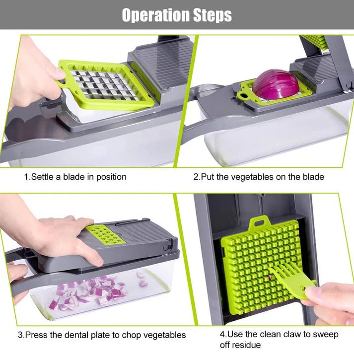 SnapChop™ 12 in 1 Vegetable Chopper Nicer Dicer