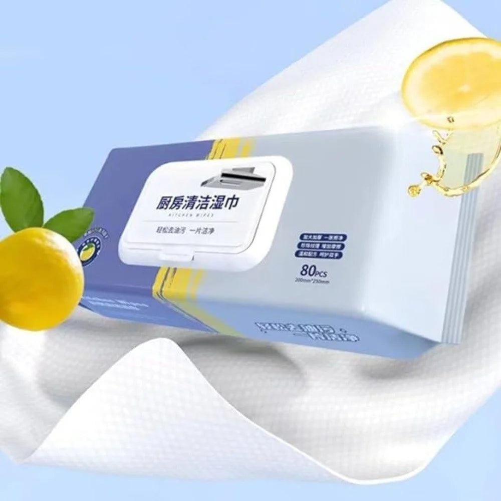 Multipurpose Cleaning Wet Wipes for Kitchen & Home – Tough on Grease, Easy to Use; g