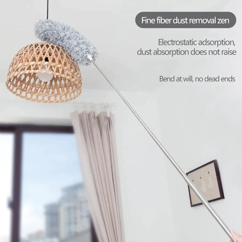 Microfiber 100 inch Extendable Feather Duster- With Extra Long Pole-.g