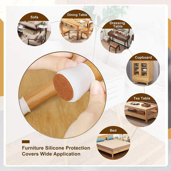Furniture Leg Caps- Easy movement & No more floor scratches.g