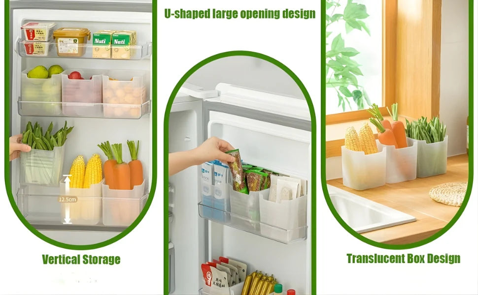 Fridge and Home Organiser Bins (Pack of 6) ,g
