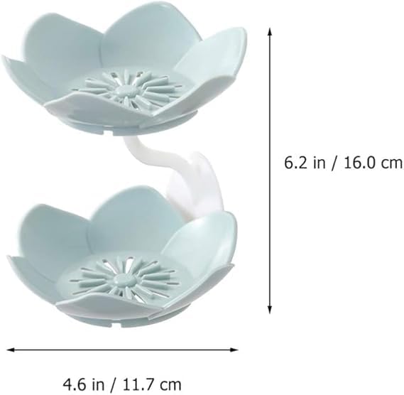 Lotus Sink Soap & Sponge Holder(Pack of 2) – No-Drill Adhesive Rack : f