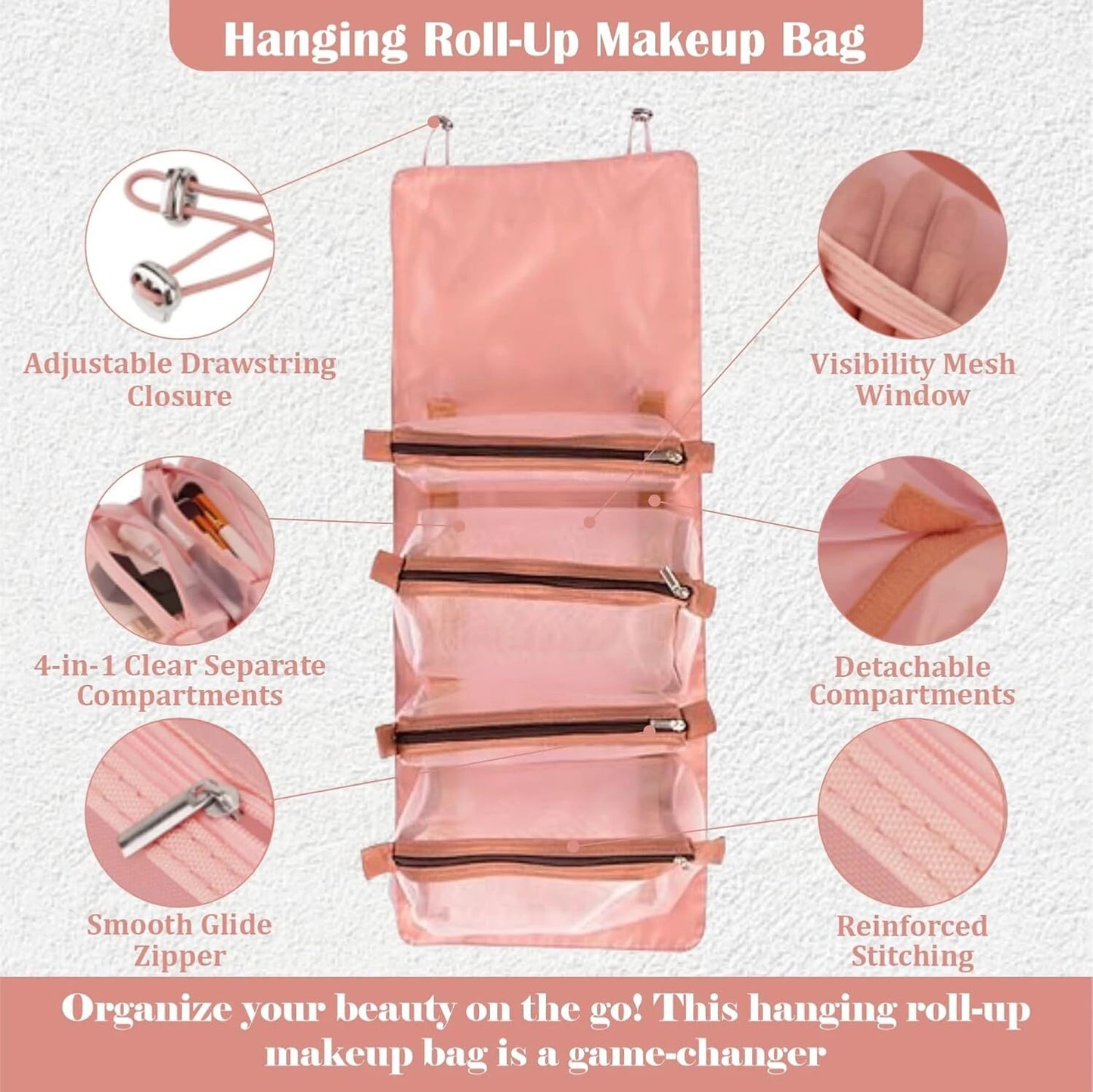 Foldable Makeup Storage Pouch for Cosmetics & Beauty Accessories –: f