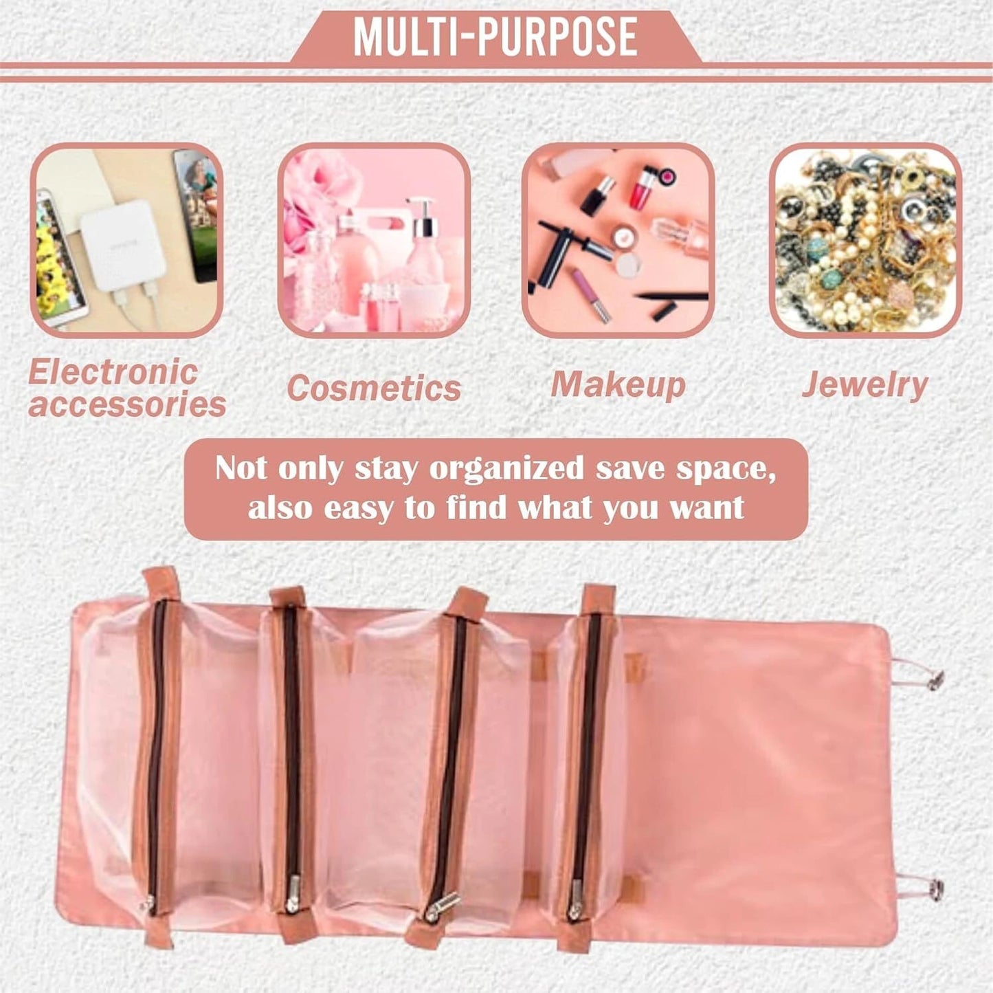 Foldable Makeup Storage Pouch for Cosmetics & Beauty Accessories –: f