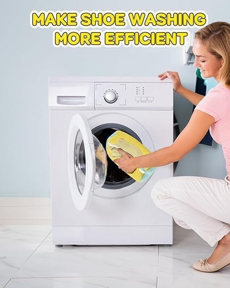 Universal Shoe Wash Bag | Shoe Cleaning & Protection Bag for Washer and Dryer :f