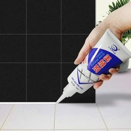 Waterproof Tile Gap Repair Sealant White Grout Filler Paste for Bathroom, Kitchen, Sink & Floor Tiles (180ml):f