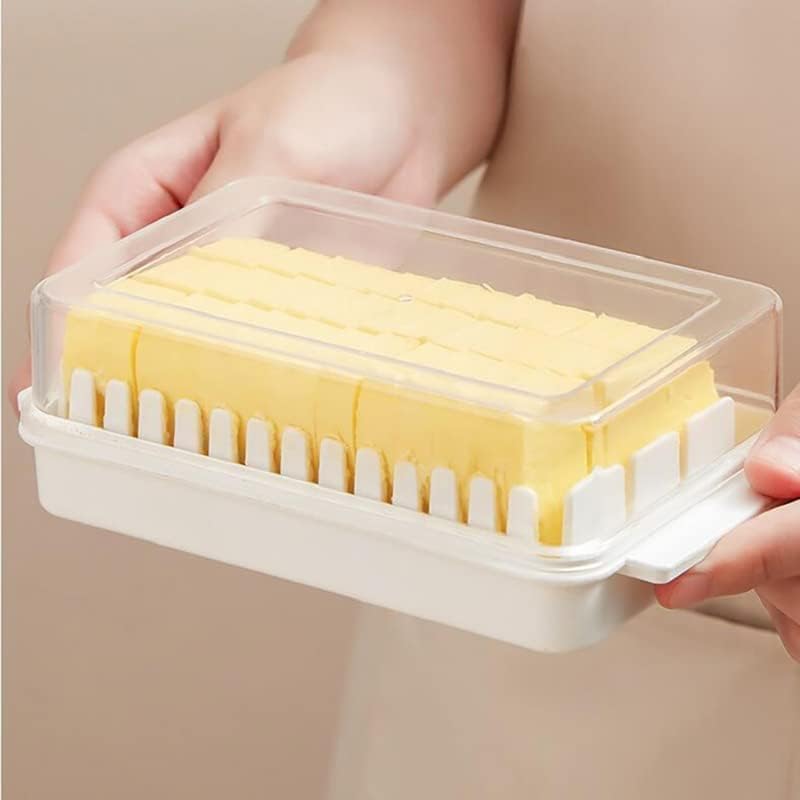 Butter Storage Container with Lid | Airtight Butter Keeper for Refrigerator & Kitchen :f