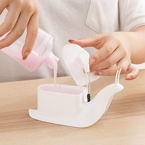 Cute Snail Liquid Soap Dispenser – Refillable Bathroom & Kitchen Hand Wash Pump; f