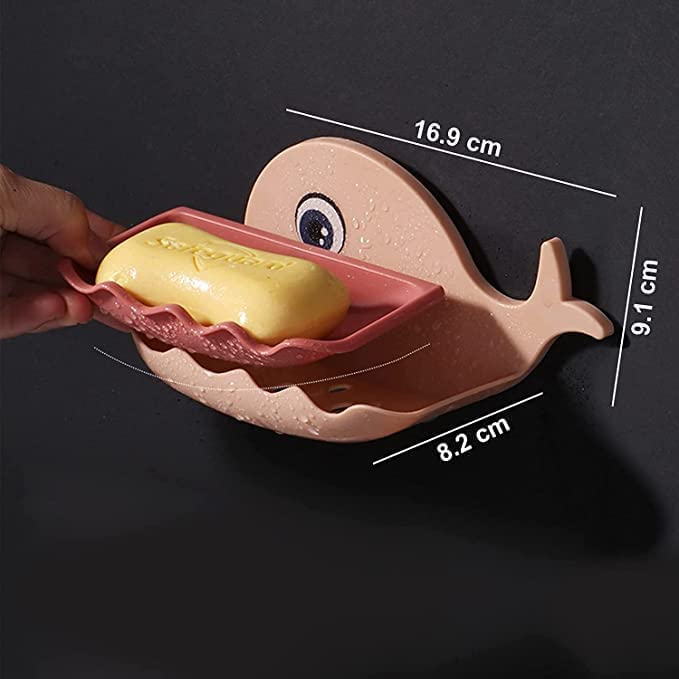 Waterproof Whale Soap Dish Holder – Stylish Bathroom Soap Storage Tray :f