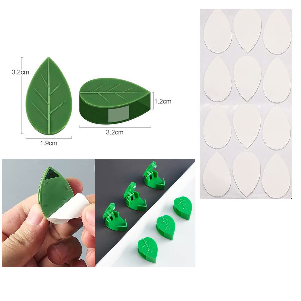 Multipurpose Self-Adhesive Plant Clips – Invisible Wall Hooks for Climbing Plants, Vine Support, Cable Routing & Home Garden Decor :f