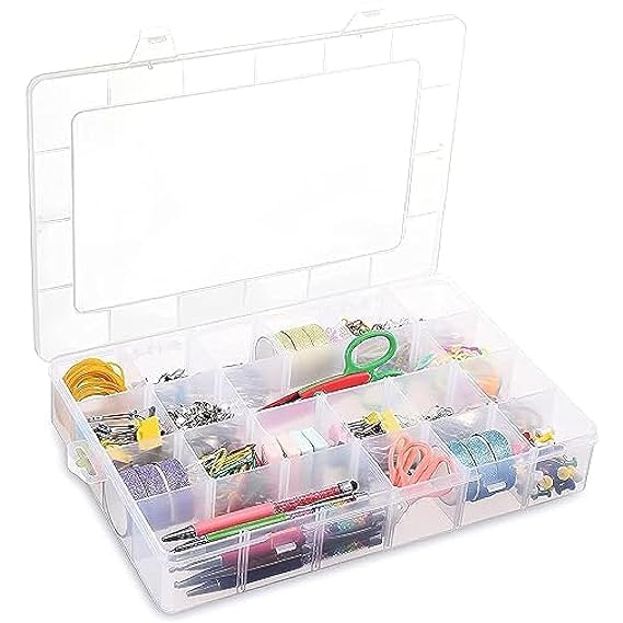 Multipurpose Storage Box 36 Compartments – Portable Organizer for Medicine, Jewelry, Cosmetics & Stationery: f