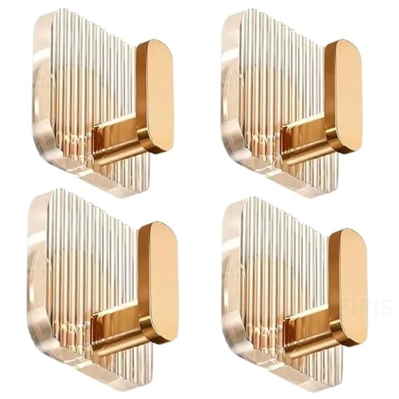 Premium Acrylic Wall Hook | Self Adhesive No Drill Towel Hanger for Bathroom, Kitchen & Home :f