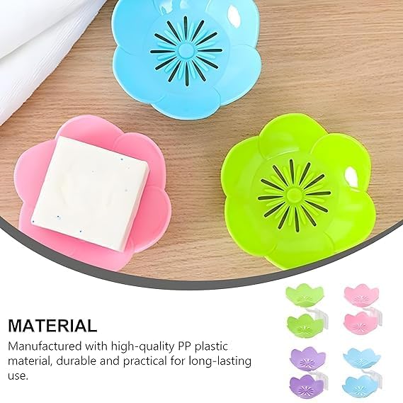 Lotus Sink Soap & Sponge Holder(Pack of 2) – No-Drill Adhesive Rack : f