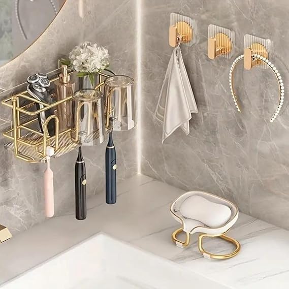 Premium Acrylic Wall Hook | Self Adhesive No Drill Towel Hanger for Bathroom, Kitchen & Home :f