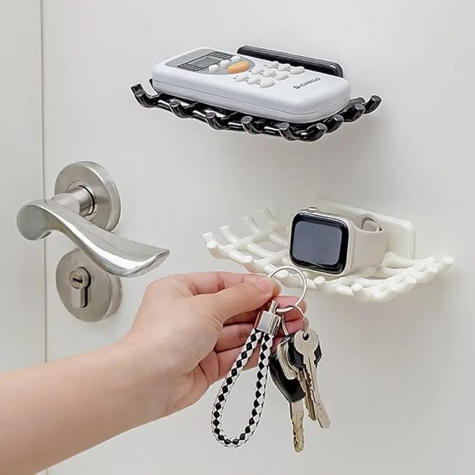 Wall Mounted Dish with Hooks – Space Saving Bathroom Organizer: f